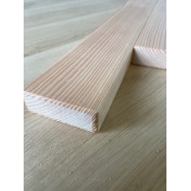 Gartenholz, Terassenholz, Lärche, gehobelt, Leiste, Kanten gerundet, unbehandelt, 30x80mm 